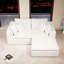 Canapé modulaire rembourré en velours côtelé 78,8 po x 68,9 po 78,8 x 68,9 po, blanc, sans assemblage, pour la maison