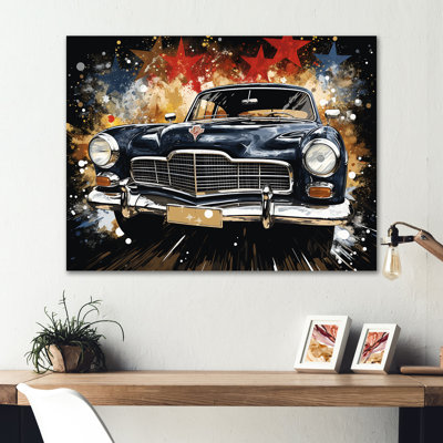 Voiture américaine rétro noire classique