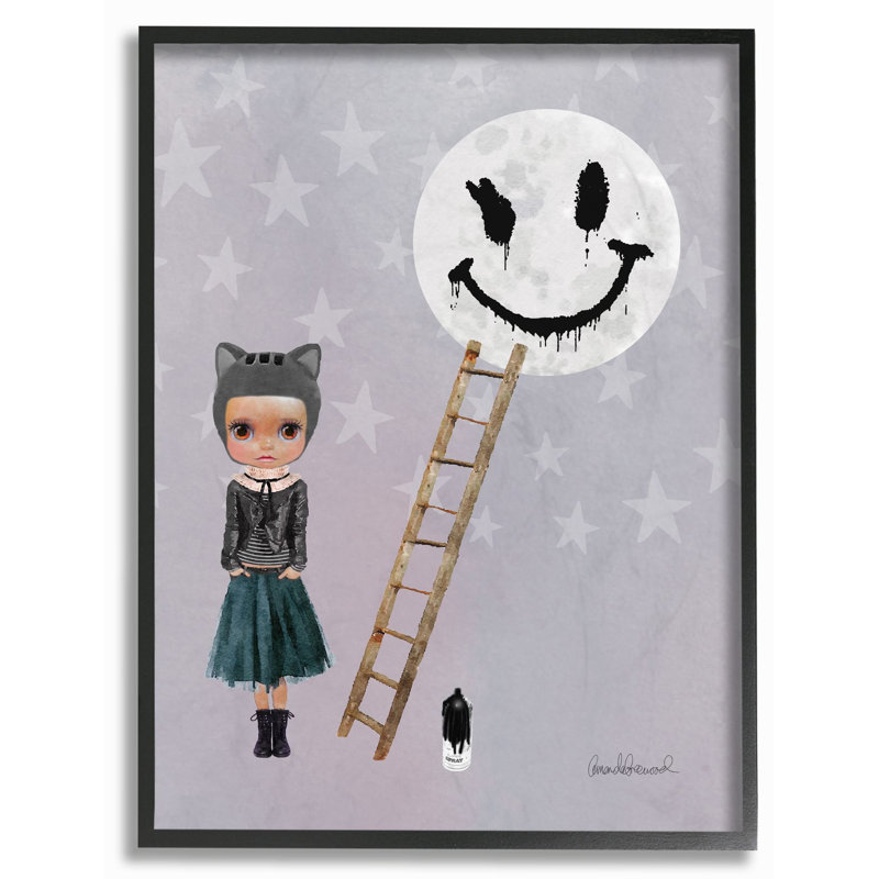 «Fashion Designer Sassy Doll», impression, H 20 po x l 16 po, Giclée encadrée noir minuit