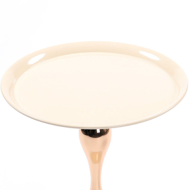 Table de bout Tail, piédestal rond en métal moderne, style minimaliste pour les petits espaces, différentes couleurs, thé à surface plane, tracas - Mission d'assemblage
