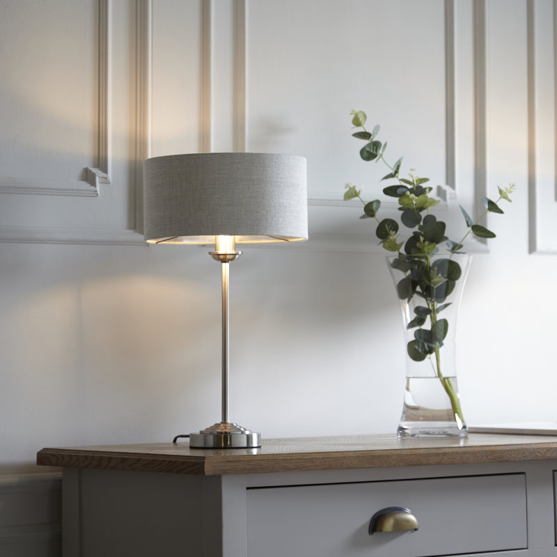 Landover Metal Table Lamp, Linen