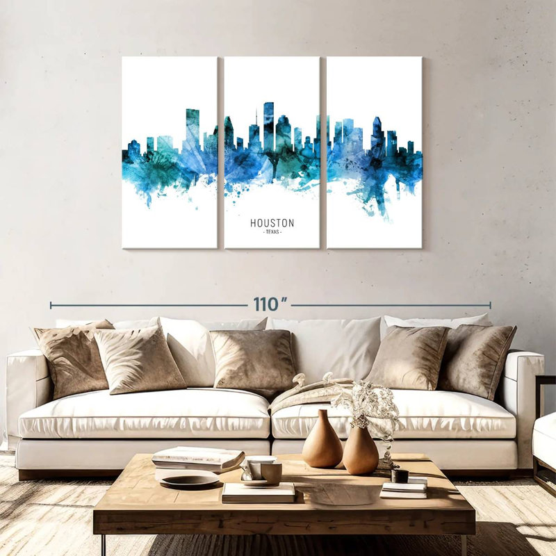 Nicci Houston Texas Skyline VII, H 48 po x l 74 po