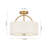 2-Light Dimmable Drum Semi Flush Mount -1824699839