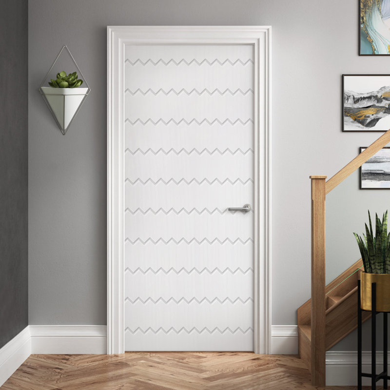 Porte standard à panneaux en bois, Blanc, 30 po x 84 po