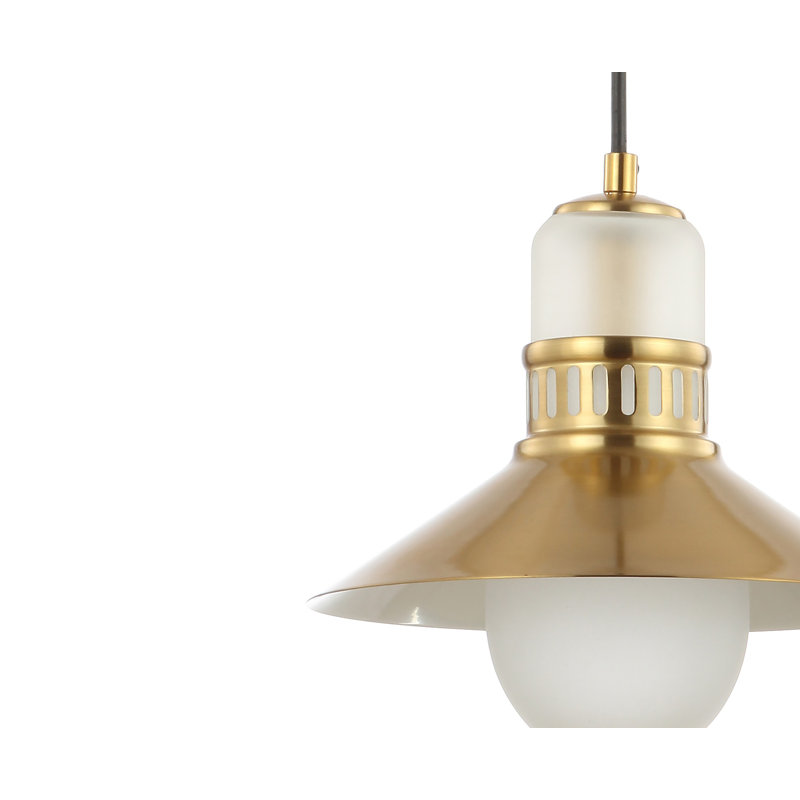 Stebbins 1 - Light Brass Gold Single Pendant