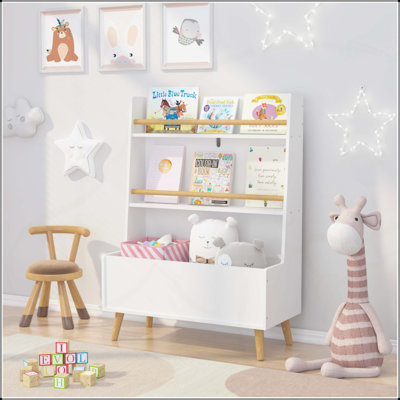 Bibliothèque polyvalente pour enfants avec construction robuste et rangement spacieux