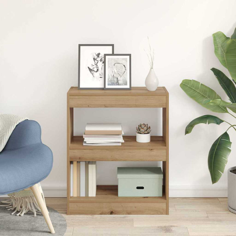 Standard Bookcase, Ligth Brown, (2 Shelves) 72cm H x 60cm W x 30cm D