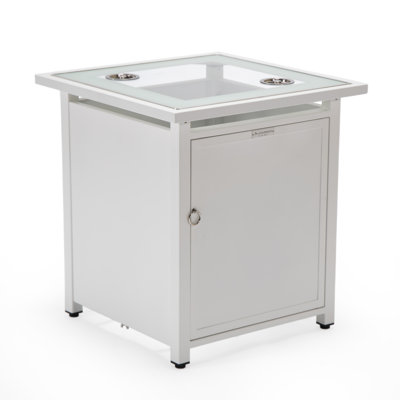 20.5'' Square Steel Propane Tank Cover Outdoor Side Table
