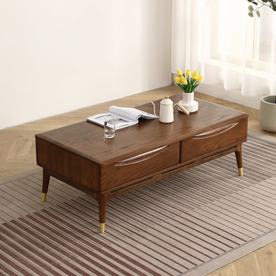 Solid Wood Top Single Coffee Table