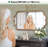 Vintage Oval Petal Shape Mirror With Beaded Frame-1205024459