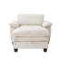 Méridienne surdimensionnée 51 "avec repose-pieds et rangement rembourré en chenille douce beige 51"