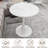 27.6-Inch Coffee Table, Mid-Century Modern Style Dining Table, Suitable For 2-4 People, Featuring A Round Marble Tabletop,  For Various Settings.-562648140-562648177