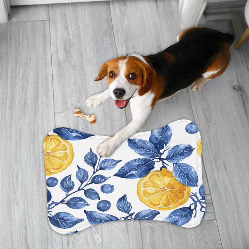 Tapis d'alimentation Azulejo Citron - 1 pièce
