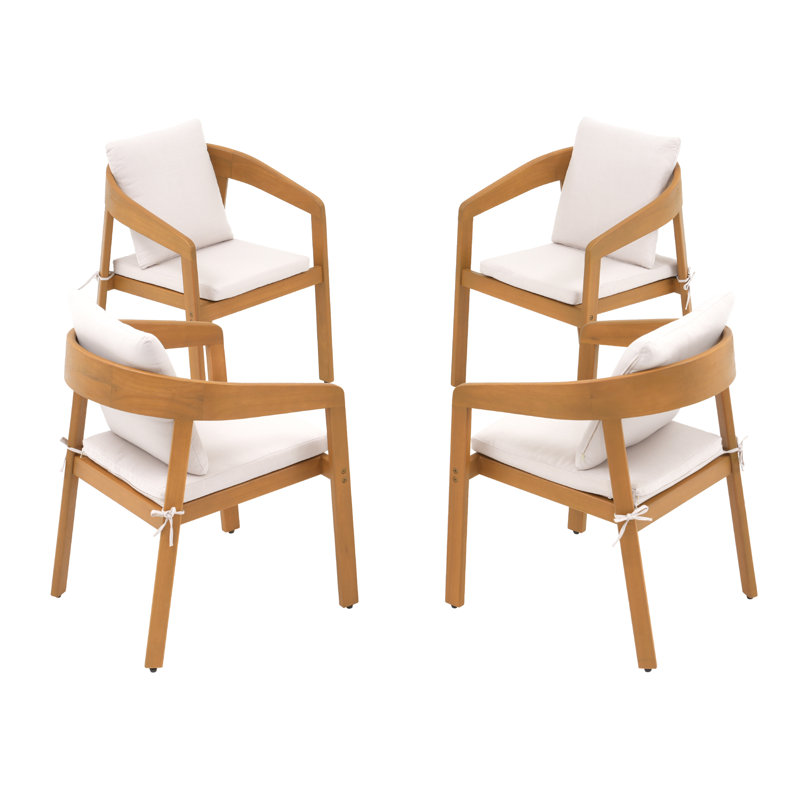 Outdoor Dining Armchair With Cushions
