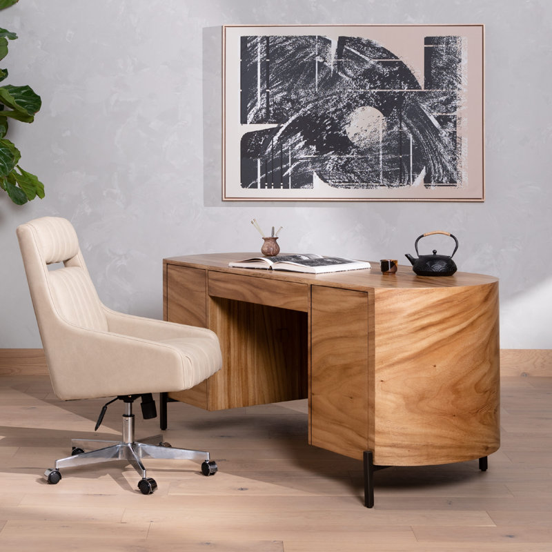 Lunas Executive Desk, Gold Guanacaste