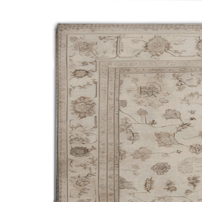 Tapis turc intérieur / extérieur beige, Rectangulaire 2 pi x 3 pi