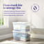 Contenant de rangement en plastique empilable Homz-107129368-107129372-131374592