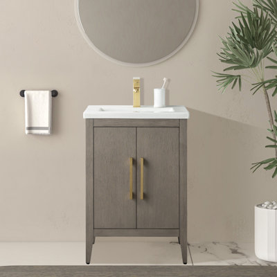 Single Bathroom Vanity with Ceramic Top