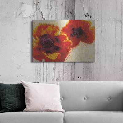 Winston Porter «Perennial Intensity» par Shirley Novak, art mural en métal, 16 po x 12 po