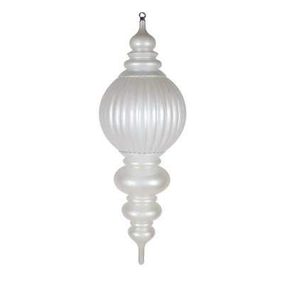 35" White UV Candy Stripe Finial