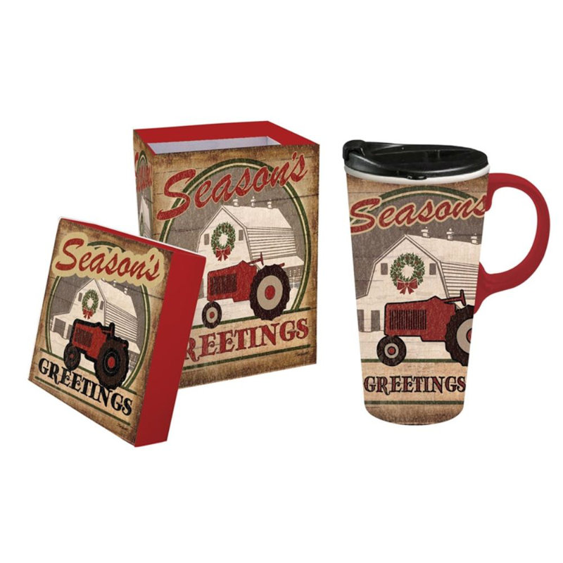 Grande tasse de voyage saison greetings Juliano