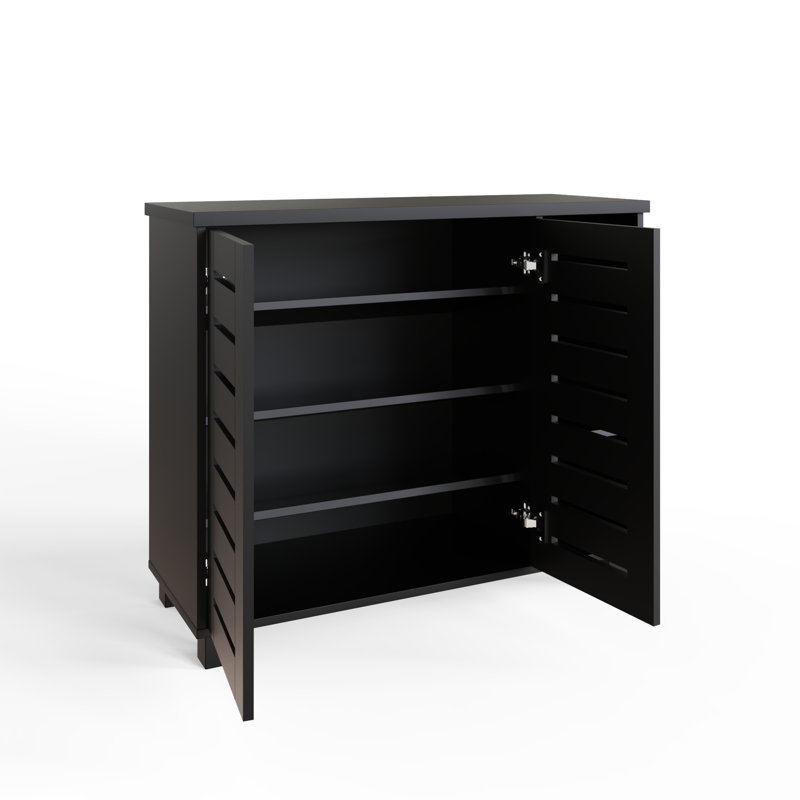15 Pair Shoe Storage Cabinet, Black