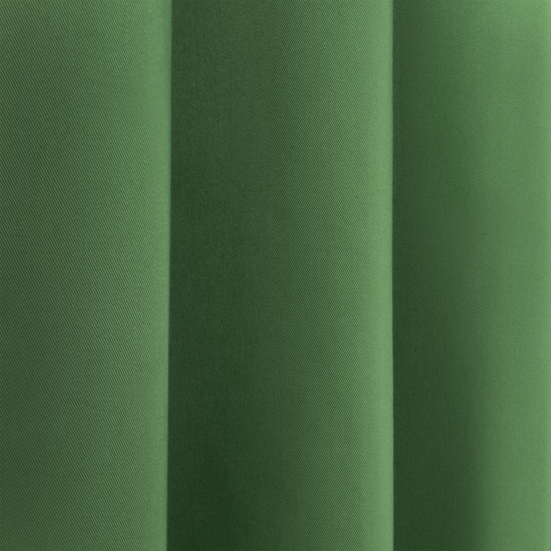 Rideau en mélange de coton, L 52 po x L 84 po, Vert