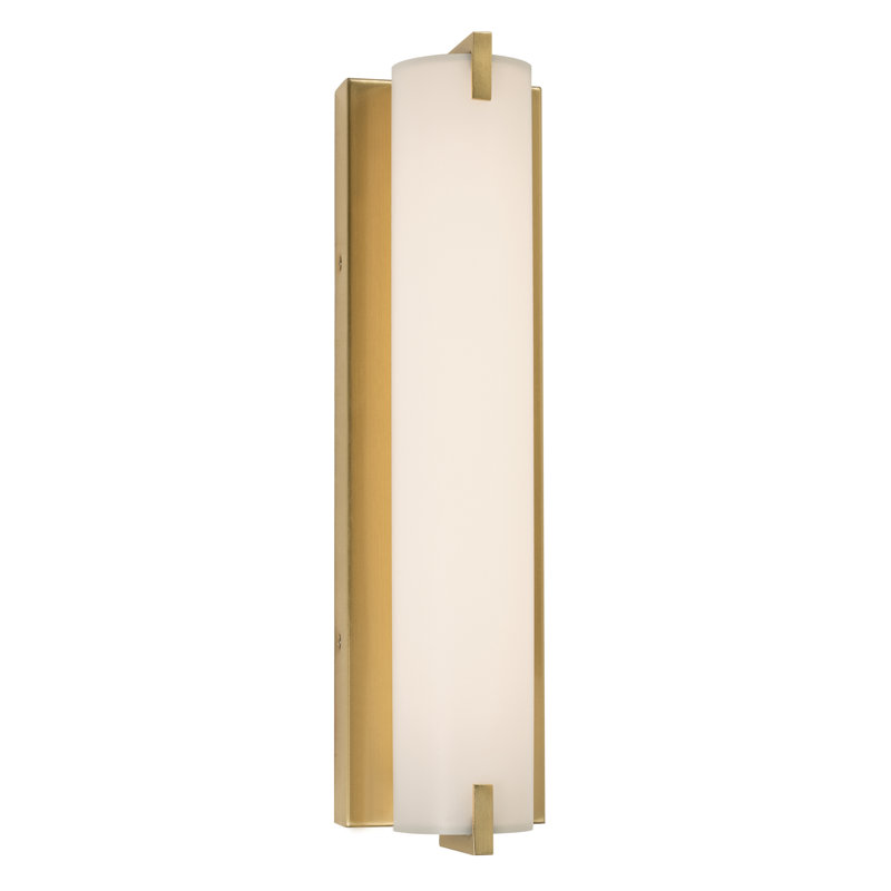 Zaydian LED Flush Mounted Sconce, Satin Brass