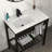 32" X 18.5" Bathroom Ceramic Console Sink With Overflow & Legs
