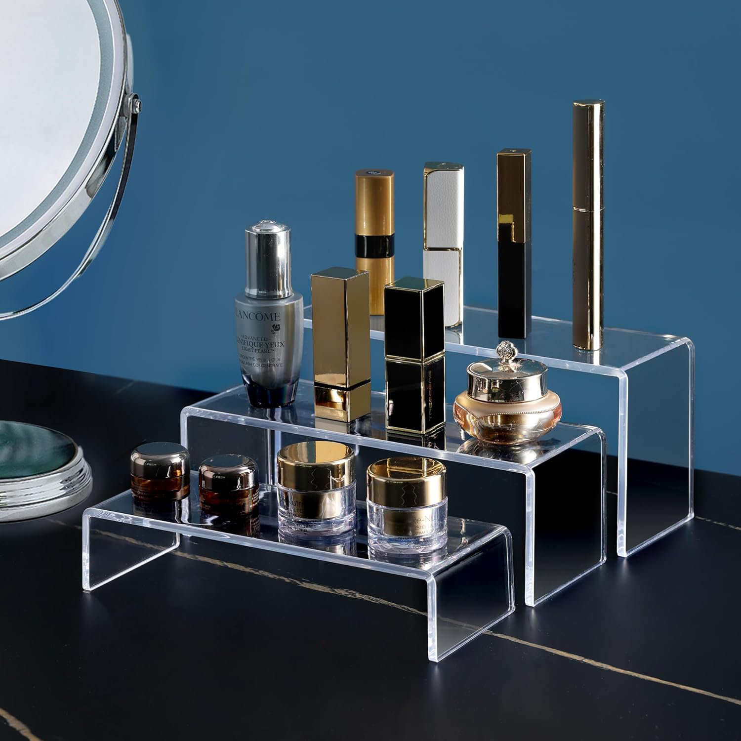 Orren Ellis Display Risers, 6 Pcs Rectangular Clear Acrylic Showcase ...