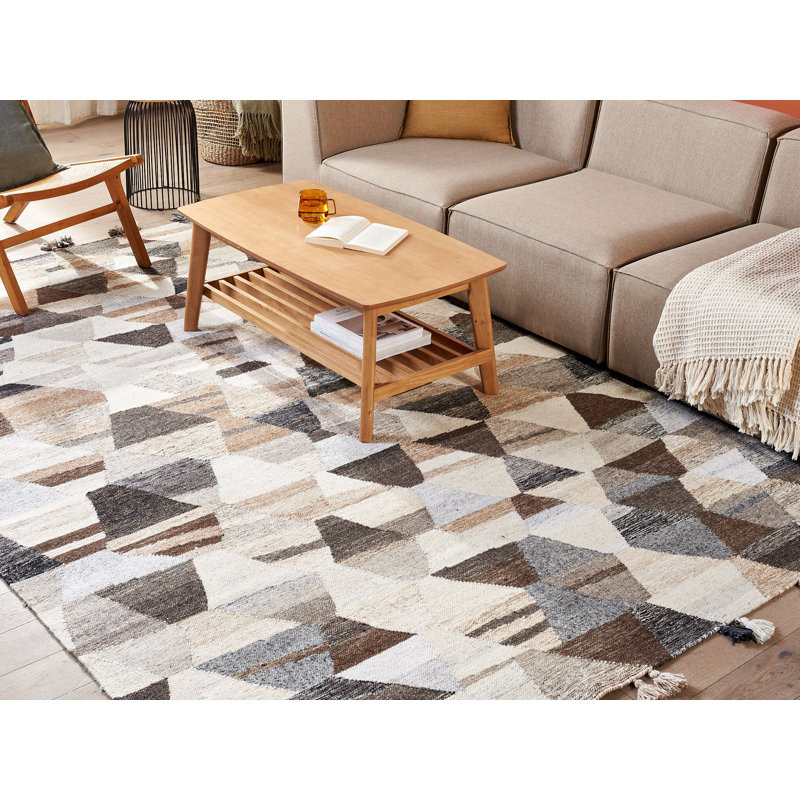 Iancarlo Abstract Wool Hand Woven Area Rug, Rectangle 200 x 300cm
