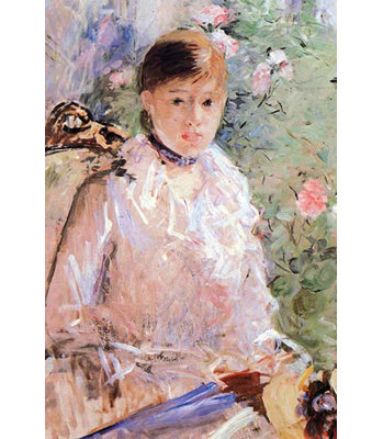 Jeune femme à la fenêtre-impression