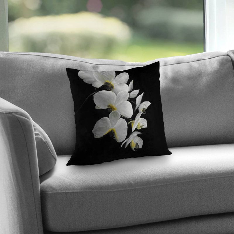 Beautiful Orchids Floral Throw Pillow | Home Decor Accent