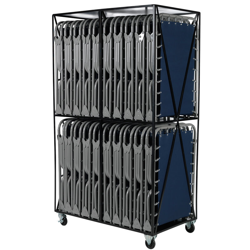 Blantex Cart for Easy Storage and Movement with 3 Full Steel Shelf Cart with 20 XB-1 Cots