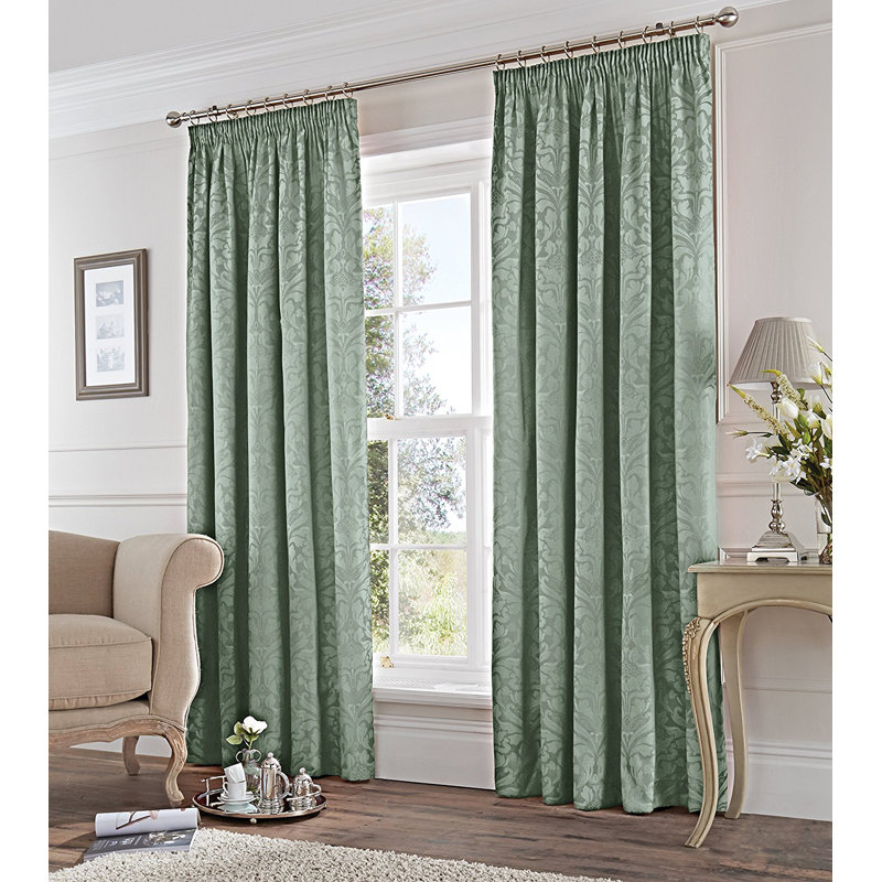 Cotton Blend Room Darkening Curtain Pair, Width 168 x Drop 229 cm, Burgundy
