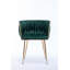 Ensemble de 2 chaises de salle à manger en velours et pieds dorés Modern Design
