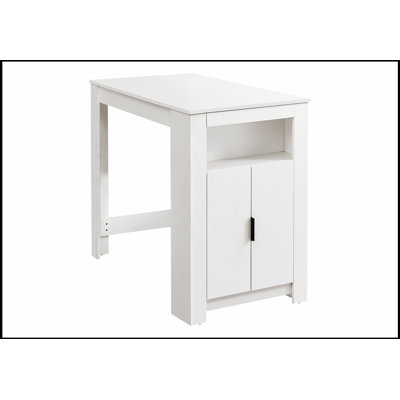 Modern 48-Inch Rectangular Counter-Height Dining Table with Built-In Storage for Small Kitchens and Dining Areas
