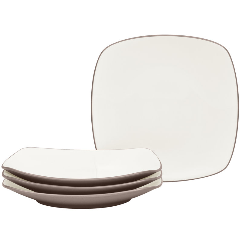 Noritake Colorwave Square Dinner Plates, 10-3/4", Clay