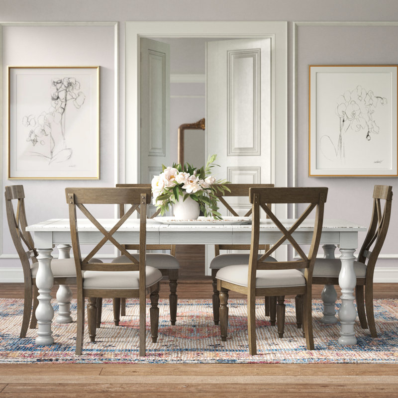 Extendable Four Leg Dining Set