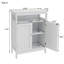 Armoire de rangement pour salle de bain avec portes à double volets - blanc