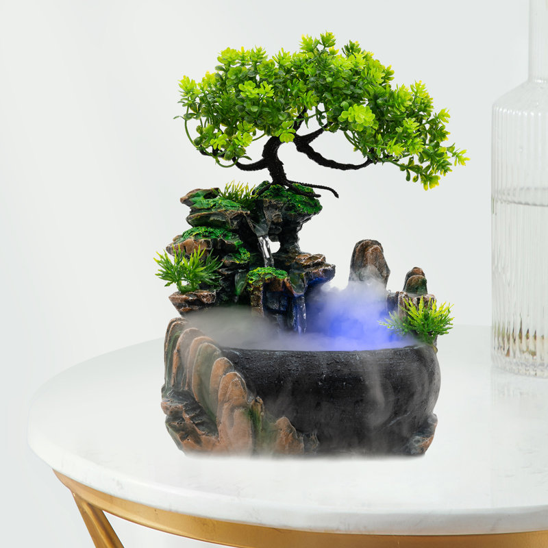 Kitson Weather Resistant Table Top Fountain with Light