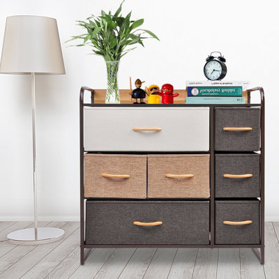 Commode de rangement 7 tiroirs Aleris