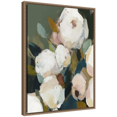 «Sepia Florals V» par Amy Lighthall, reproduction d'art sur toile encadrée