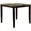 Ensemble de salle à manger à hauteur de comptoir: table en bois de bouleau avec faux marbre et 4 sièges rembourrés bruns Pièce moderne: surface