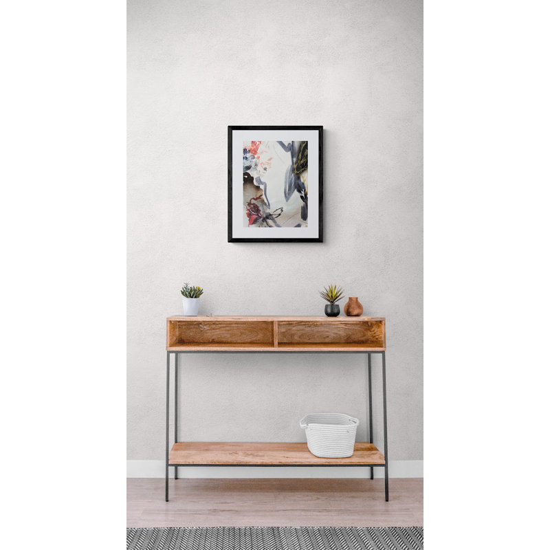 Dahlias Sleep in the Evening Gleam Framed Print Canvas, 32" H x 24" W, Black Framed Canvas