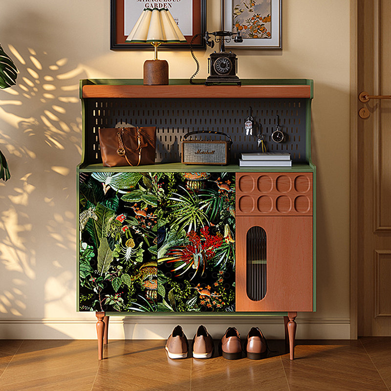 48.03"Solid-wood entryway console in sage green