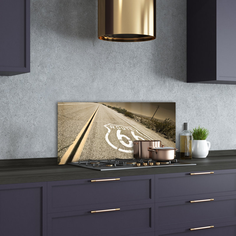 Lukey 50cm W x 100cm L Glass Peel and Stick Panel