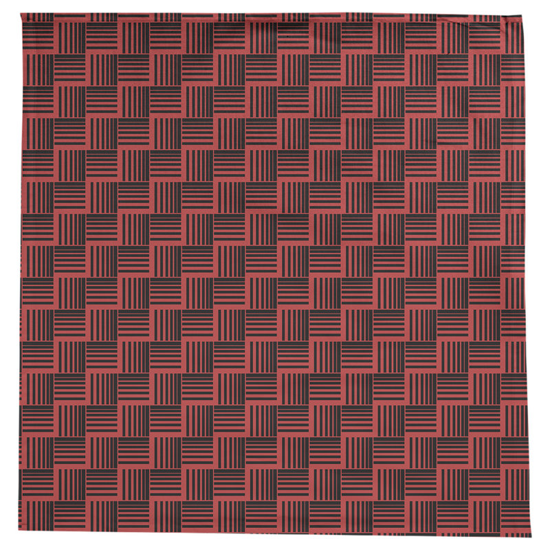 Rayures nattes classiques Nappe, Rouge/noir