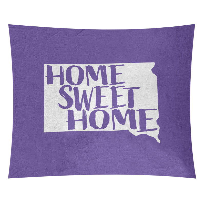 Tapisserie Home Sweet South Dakota, H 80 po x l 68 po, Mauve
