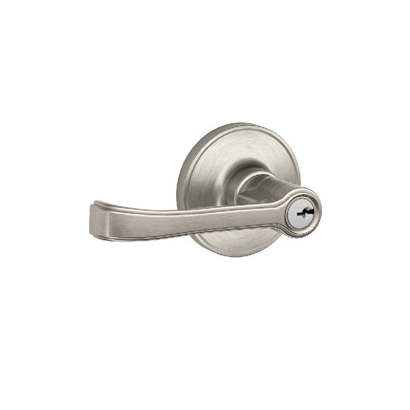 Torino Lever Keyed Entry Lock, Keyed Different, Yes, Satin Nickel